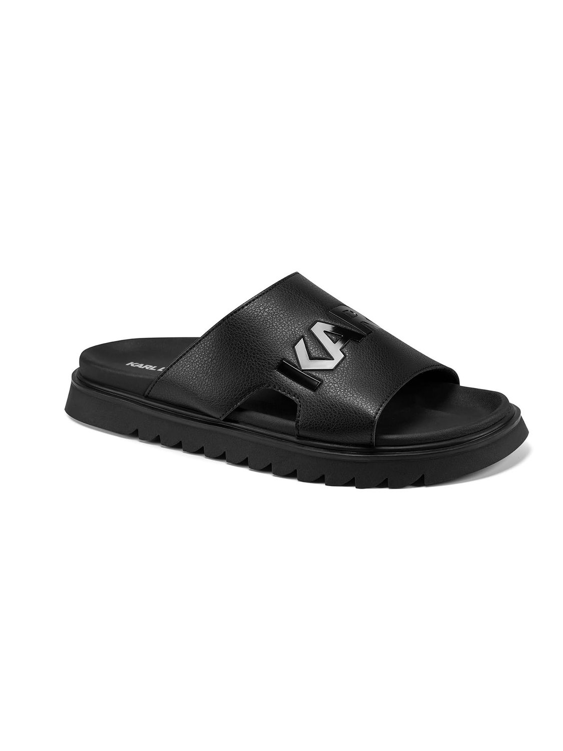 KARL LAGERFELD MEN BANDED FRONT SANDALS LF6S504SBLK