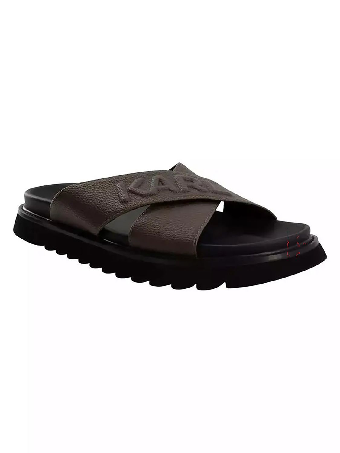 KARL LAGERFELD MEN LIZARD PRINT CRISS SANDALS LF6S502SBRN