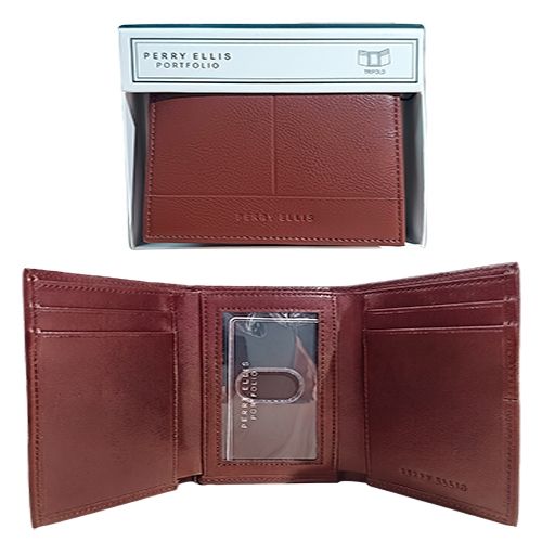 PERRY ELLIS MEN BROWN WALLET  WP88008-200