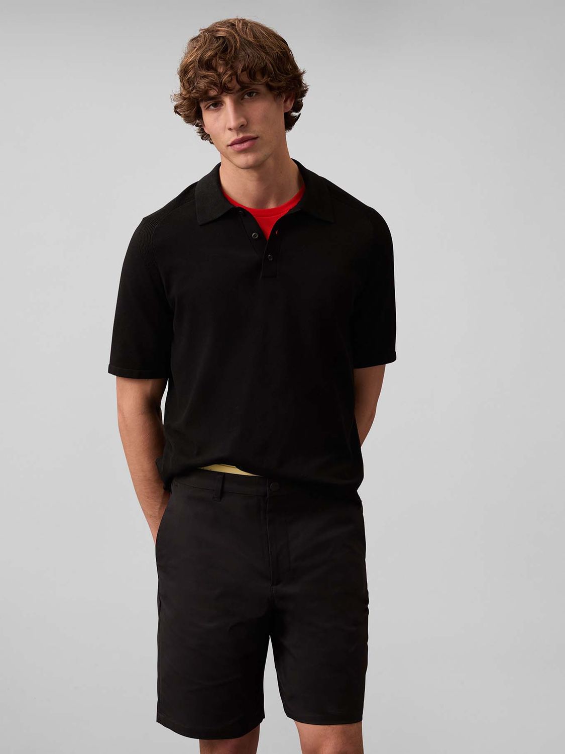 CALVIN KLEIN MEN KNIT POLO SWEATER 40EM320001