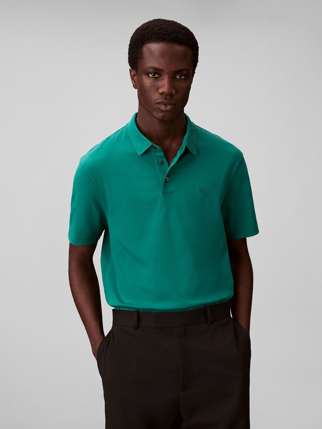 CALVIN KLEIN MEN SUPIMA CHEST POLO S/S SHIRT 4LB276G321