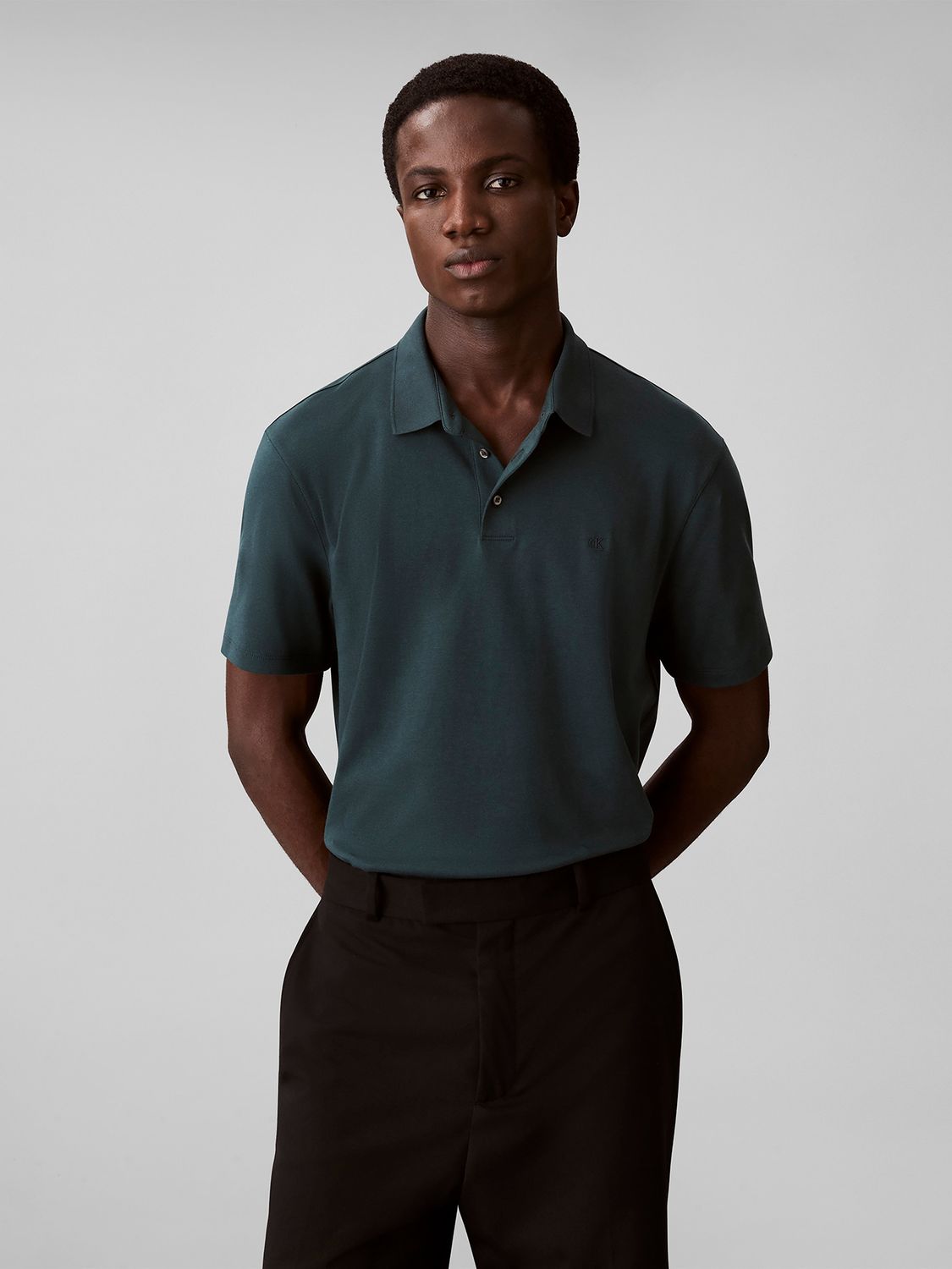 CALVIN KLEIN MEN SUPIMA CHEST POLO S/S SHIRT 4LB276G462