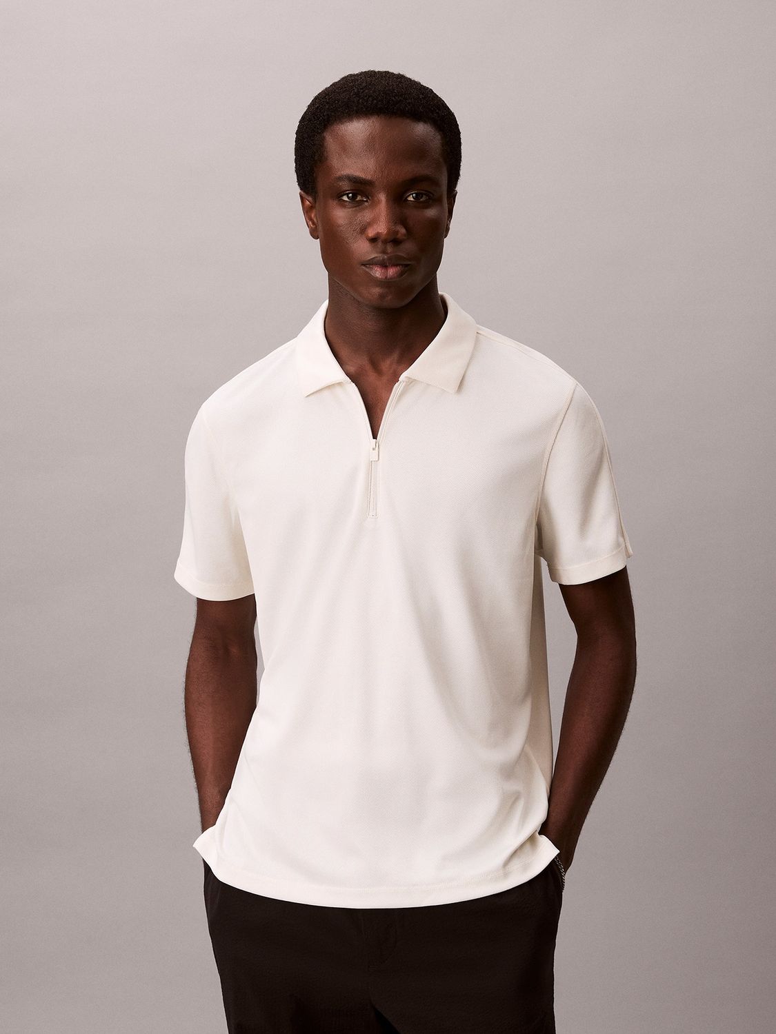 CALVIN KLEIN MEN STRETCH PIQUE POLO S/S SHIRT 4LF204G101