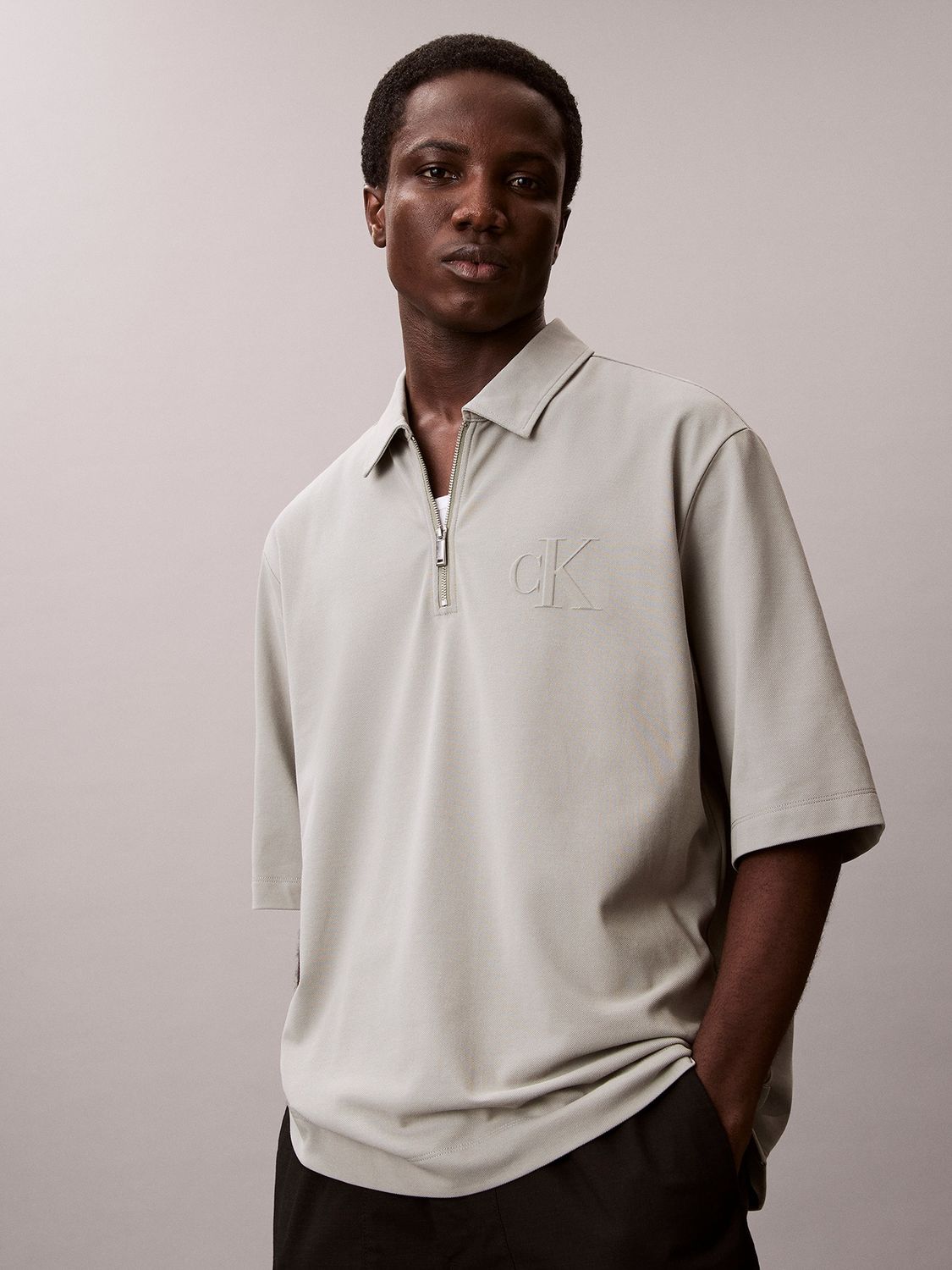 CALVIN KLEIN MEN SUPIMA CHEST POLO S/S SHIRT 4LB276G251