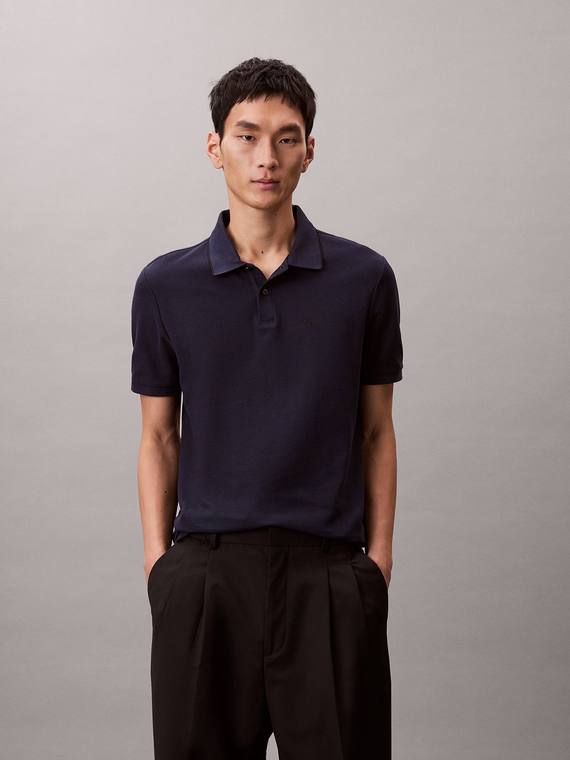 CALVIN KLEIN MEN REFINED PIQUE POLO S/S SHIRT 4LC239G410