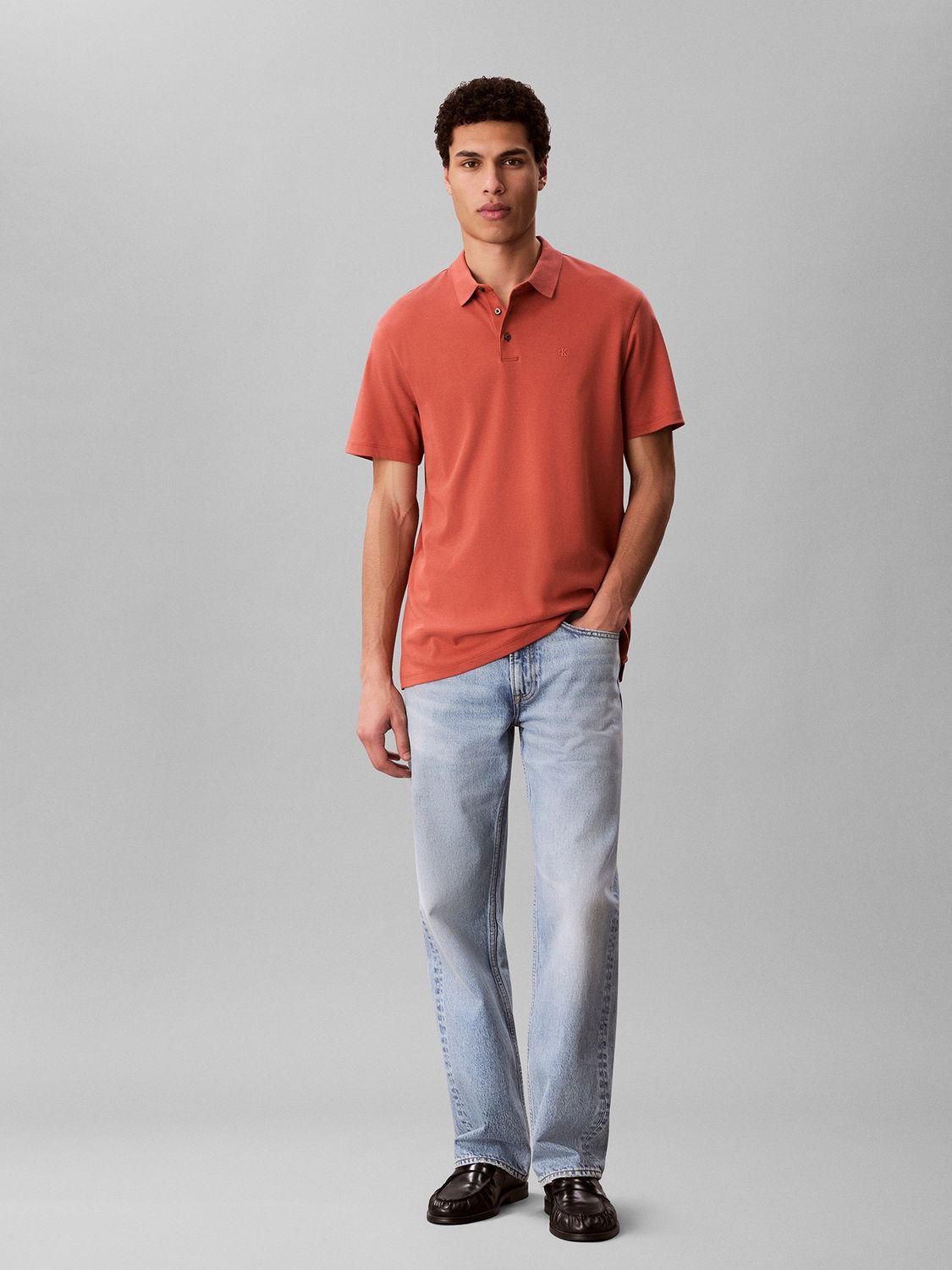 CALVIN KLEIN MEN SUPIMA CHEST POLO S/S SHIRT 4LB276G214