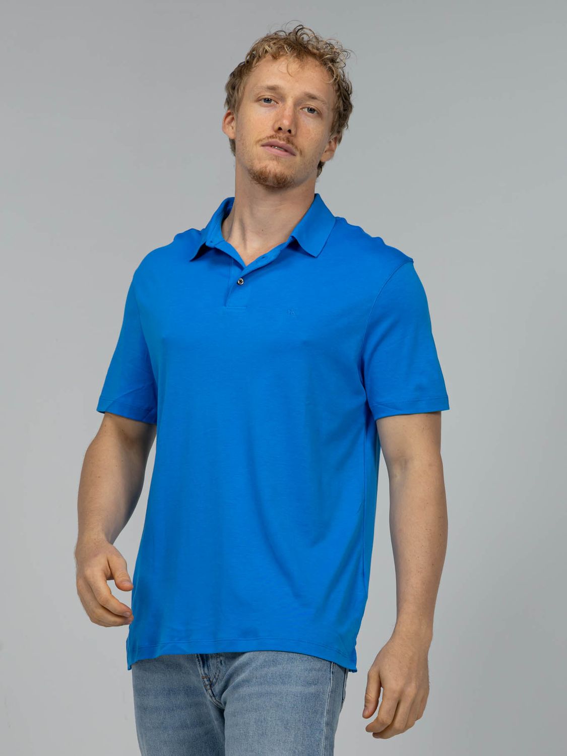 CALVIN KLEIN MEN SUPIMA CHEST POLO S/S SHIRT 4LB276G400
