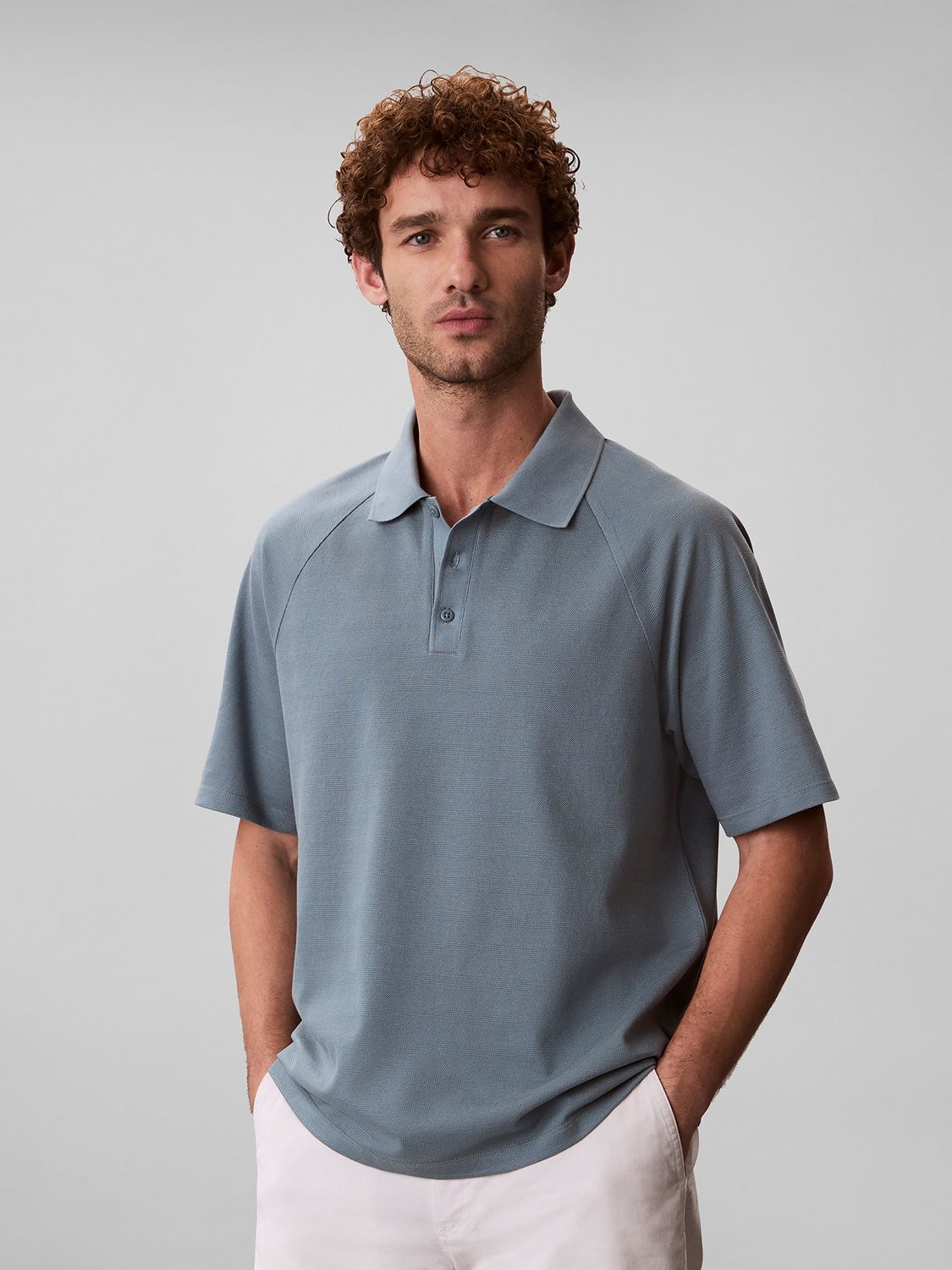 CALVIN KLEIN MEN JACQUARD POLO S/S SHIRT 4LF210G030