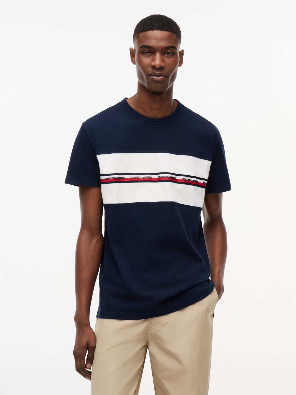 TOMMY HILFIGER MEN SS REG TAPE T/SHIRT DM0DM23245C1G