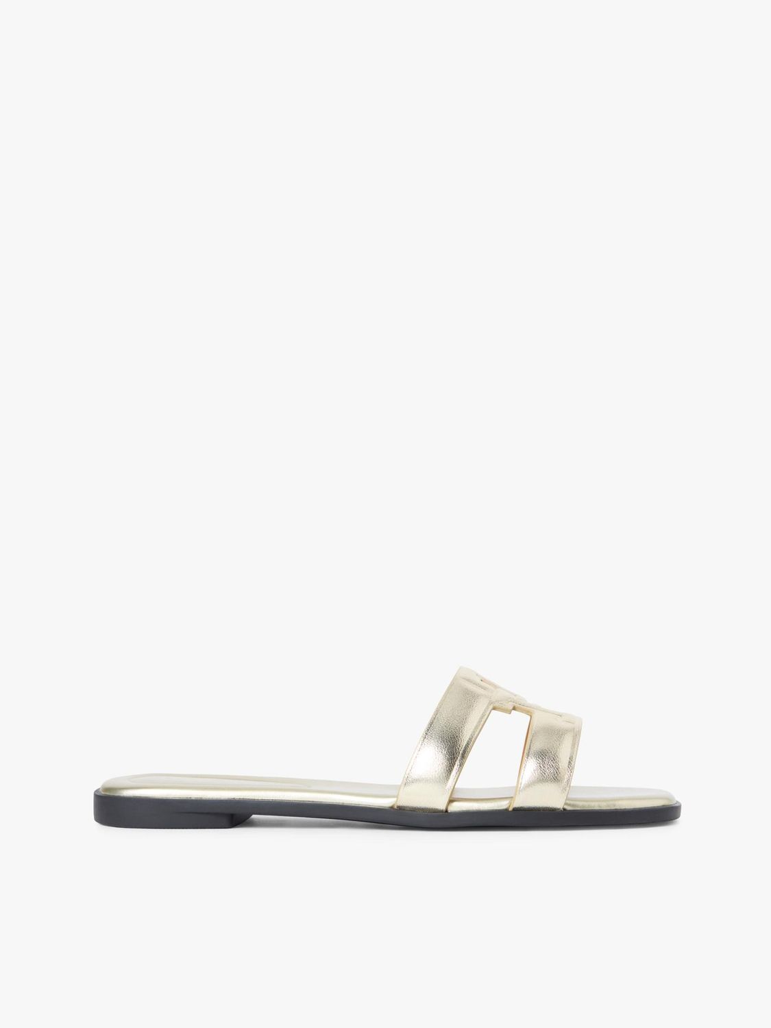 TOMMY HILFIGER WOMEN METALIC LEATHER SLIPPER FW0FW093250HS