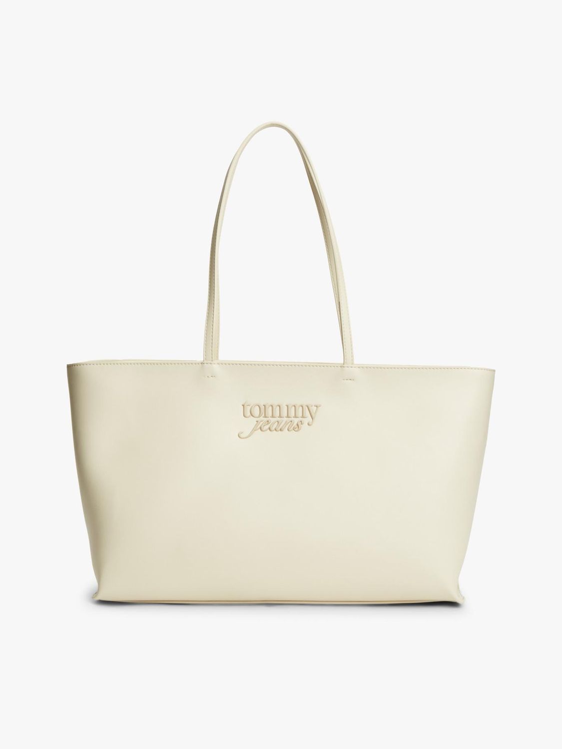 TOMMY HILFIGER WOMEN ESSESNTIAL TEXTURED LOGO TOTE BAG AW0AW18772ACX