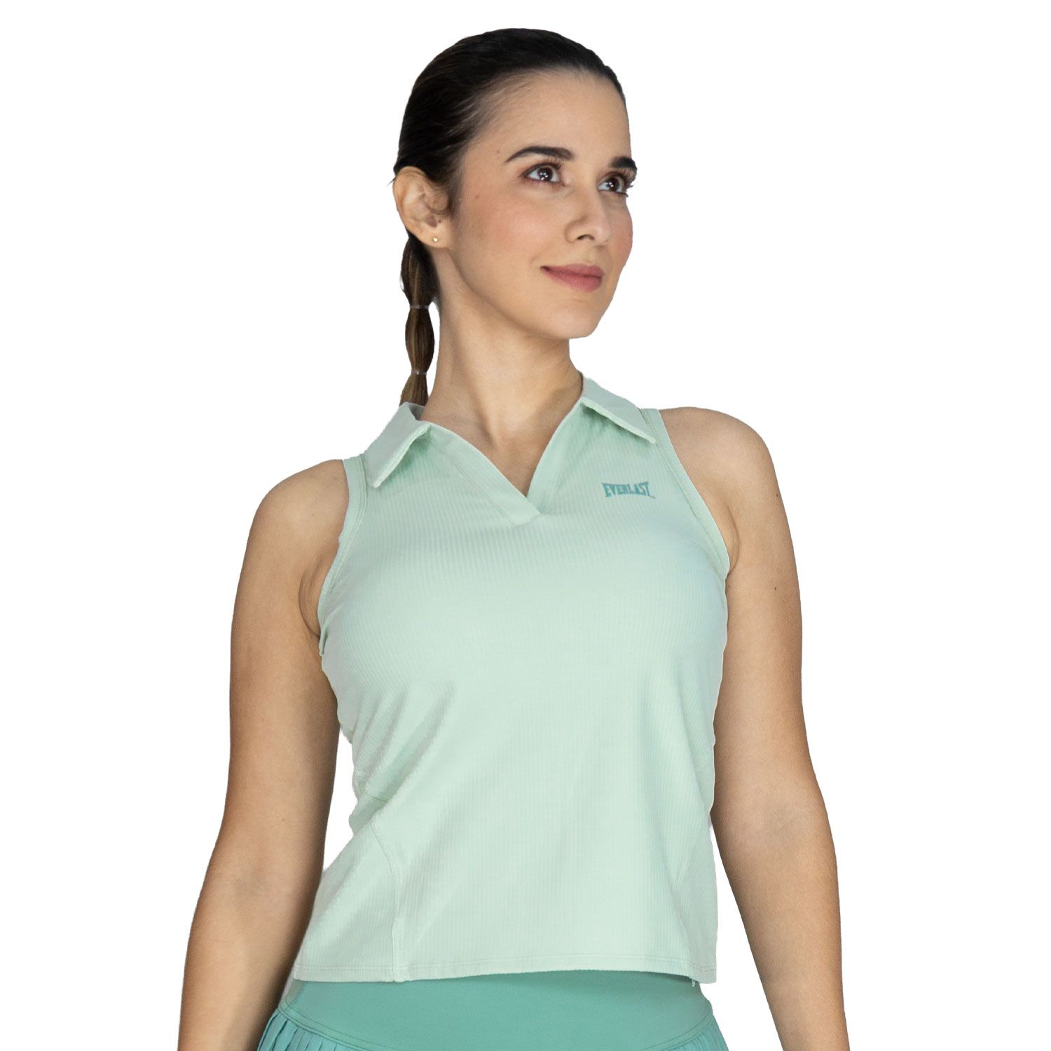 EVERLAST WOMEN RIBBED POLO TANK TOP EV46RTL756
