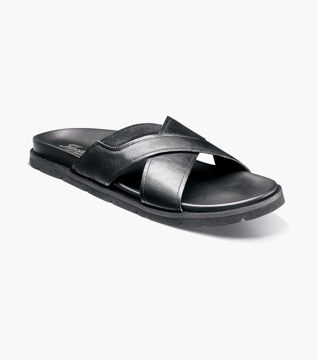 FLORSHEIM MEN BAYSLIDE CROSS STRAP SANDAL 14474-001