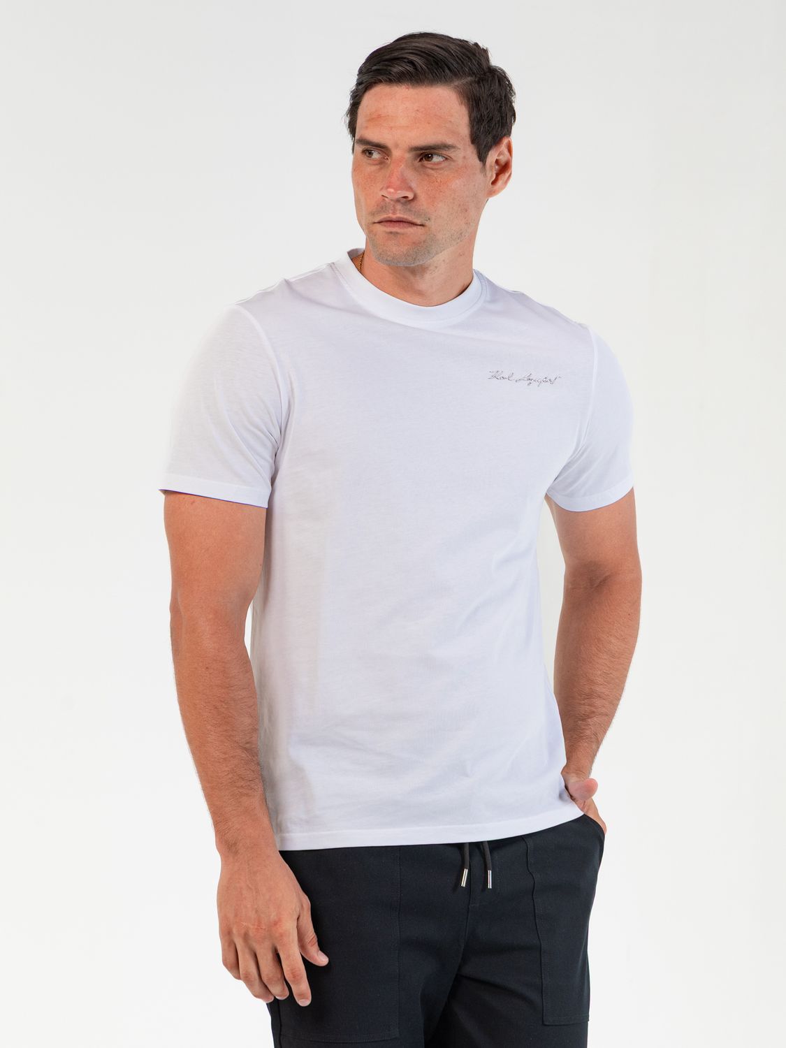 KARL LAHERFELD MEN SIGNATURE T-SHIRT BRM17005100