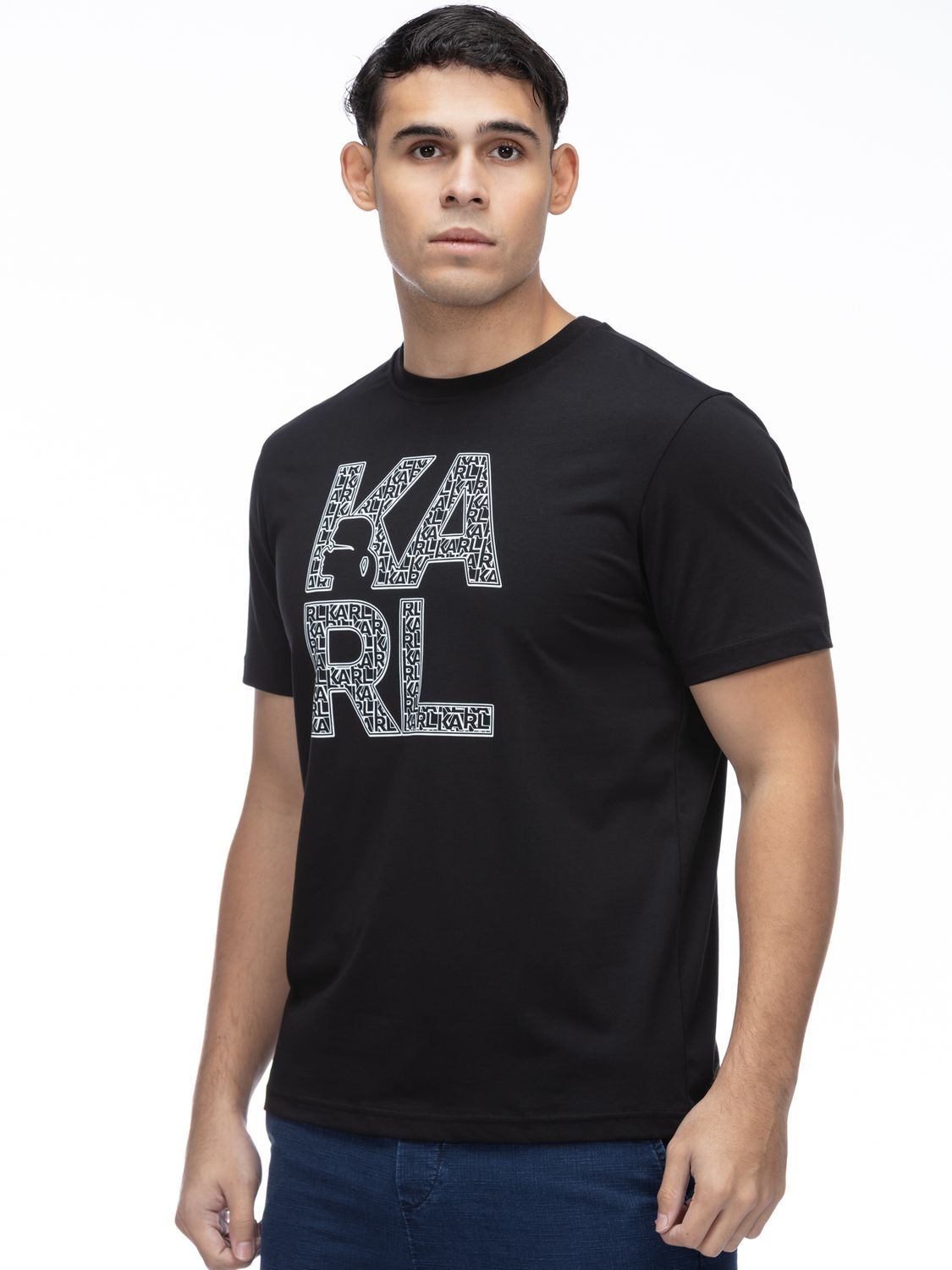 KARL LAGERFELD MEN BLOCK LOGO T-SHIRT BSM17005999