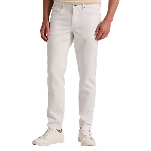 PERRY ELLIS MEN BRIGHT WHITE CASUAL PANTS 4KSB7350-126