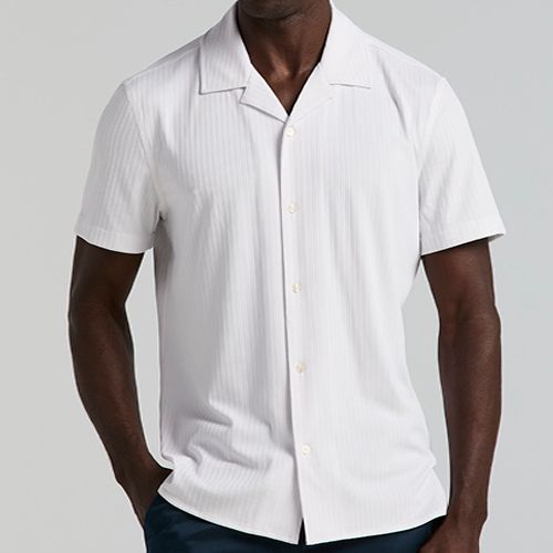 PERRY ELLIS MEN BRIGHT WHITE S/S CASUAL SHIRT 4LMW7003-126