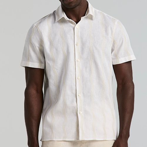 PERRY ELLIS MEN WHITE CASUAL S/S SHIRT 4LMW7016-126