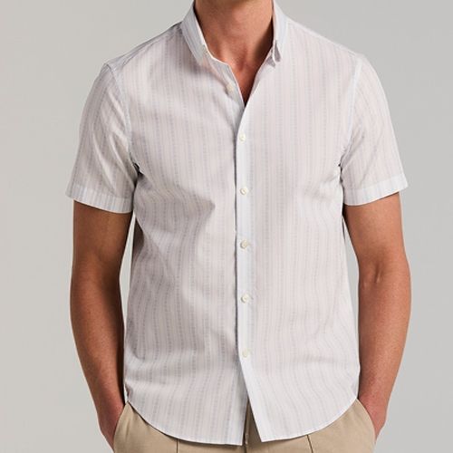 PERRY ELLIS MEN WHITE CASUAL S/S SHIRT 4LMW7020-126