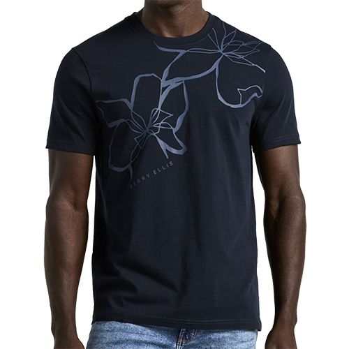 PERRY ELLIS MEN DARK SAPPHIRE S/S T/SHIRT 4LSK7109-405