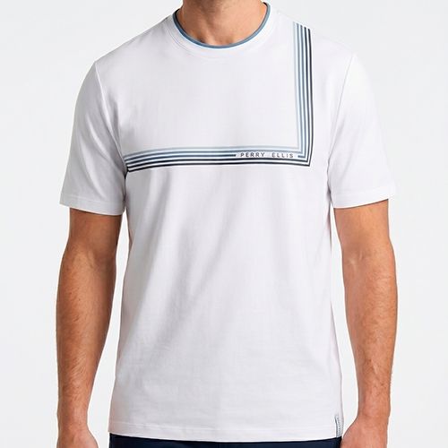 PERRY ELLIS MEN WHITE S/S T/SHIRT 4LMK7111-126