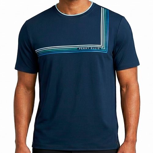 PERRY ELLIS MEN DARK SAPPHIRE S/S T/SHIRT 4LMK7111-405