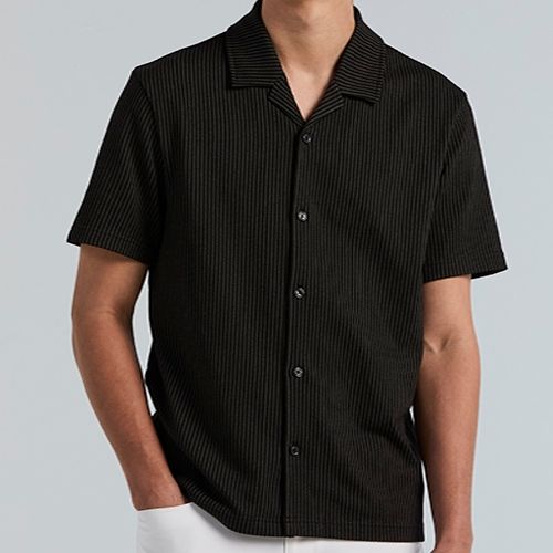PERRY ELLIS MEN BLACK S/S POLO SHIRT 4LMK7103-010