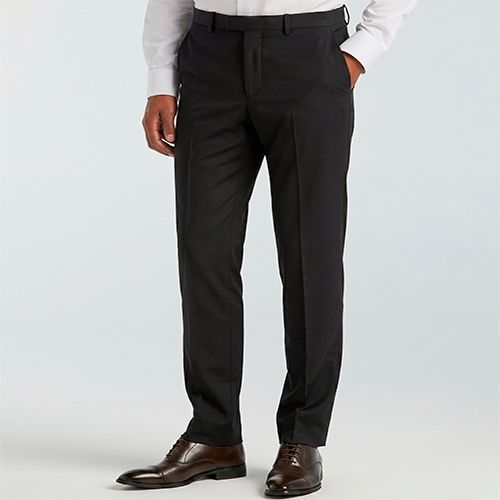 PERRY ELLIS MEN BLACK FLAT FRONT CASUAL PANTS 4IFB7701-010