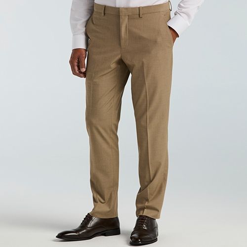 PERRY ELLIS MEN LEAD GRAY FLAT FRONT CASUAL PANTS 4IFB7701-920