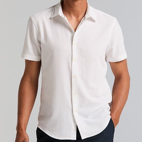 PERRY ELLIS MEN WHITE CASUAL S/S SHIRT 4KSW7006-126