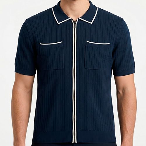 PERRY ELLIS MEN DARK SAPPHIRE S/S SHIRT 4LMG7204-405