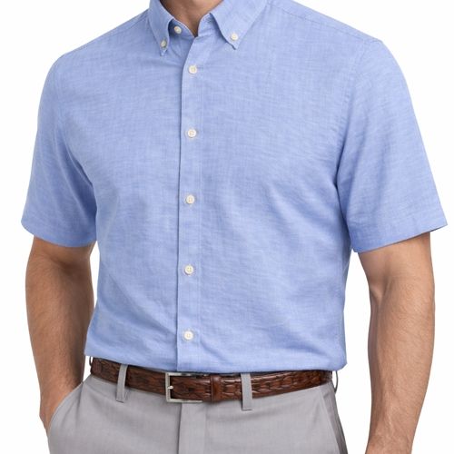 PERRY ELLIS MEN KENTUCKY BLUE CASUAL S/S SHIRT 4LSW8700-496
