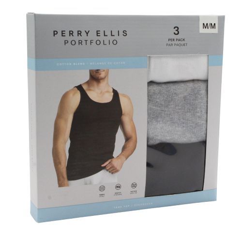 PERRY ELLIS MEN ALLOY COMBO SLEEVELESS T/SHIRT UMPE332-ALHTR