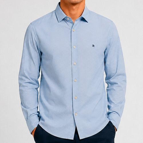 PERRY ELLIS MEN LT. BLUE L/S CASUAL SHIRT 4LSW8694-436