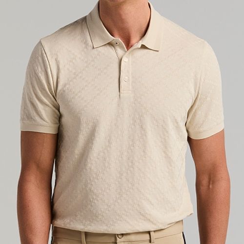 PERRY ELLIS MEN SILVER BIRCH POLO SHIRT 4LMK7102-058