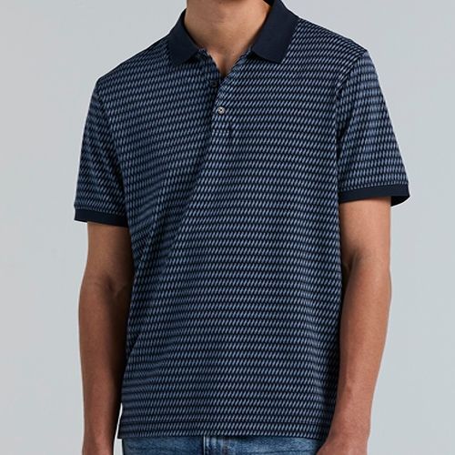PERRY ELLIS MEN DARK SAPPHIRE S/S POLO SHIRT 4LSK7102-405