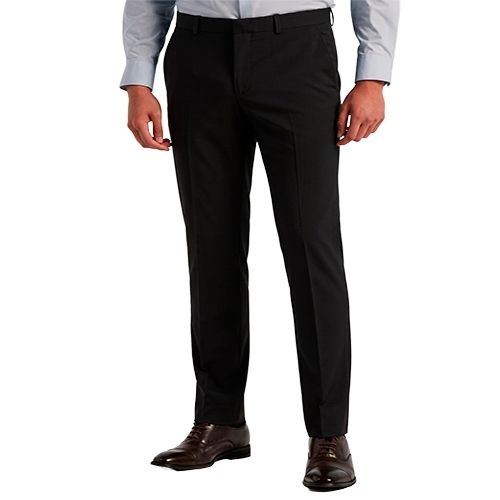 PERRY ELLIS MEN BLACK FLAT FRONT CASUAL PANTS 4KSB4310-010