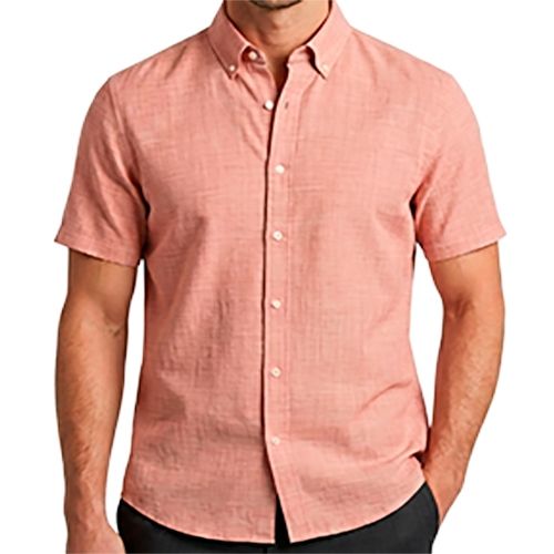 PERRY ELLIS MEN CORAL CASUAL S/S SHIRT 4LSW8700-615