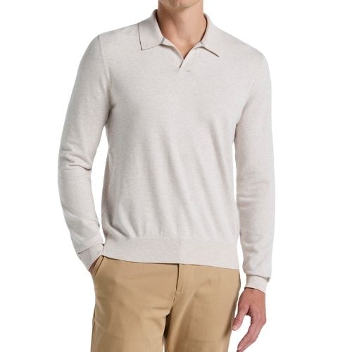 PERRY ELLIS MEN ISLAND FOSSIL HEATHER L/S SWEATER 4KSG7217-249