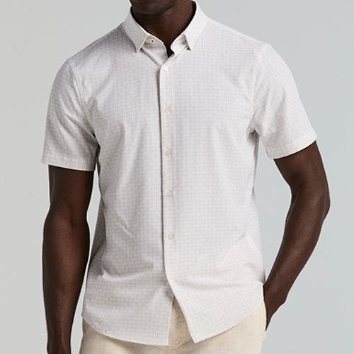 PERRY ELLIS MEN MC SILVER BIRCH S/S POLO SHIRT 4LMW7006-058