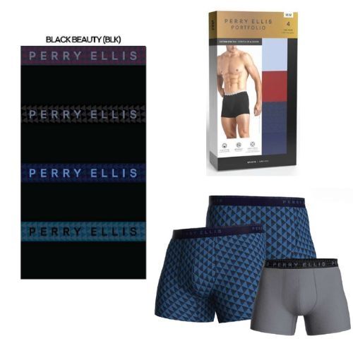 PERRY ELLIS MEN BLACK BEAUTY BOXER BRIEFS UMPE337-BLK