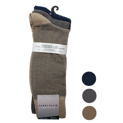 PERRY ELLIS MEN 3PK SOCK PTZFD009-991