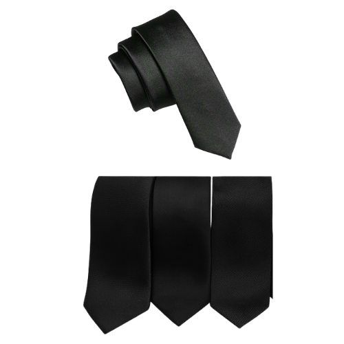 PERRY ELLIS MEN BLACK SOLID SLIM TIE 25FNT-BLK-18S