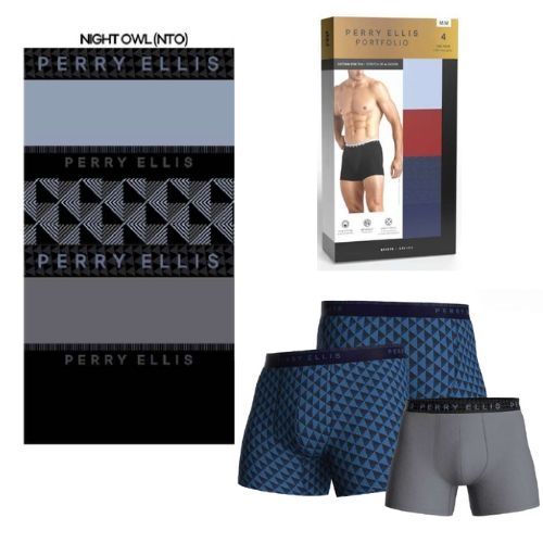 PERRY ELLIS MEN NIGHT OWL BOXER BRIEFS UMPE337-NTO