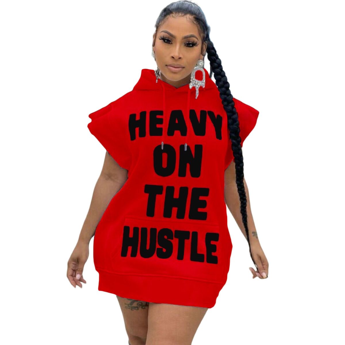 Spring/Summer Cross-border Women&#39;s Hooded Sweater Mini Dress