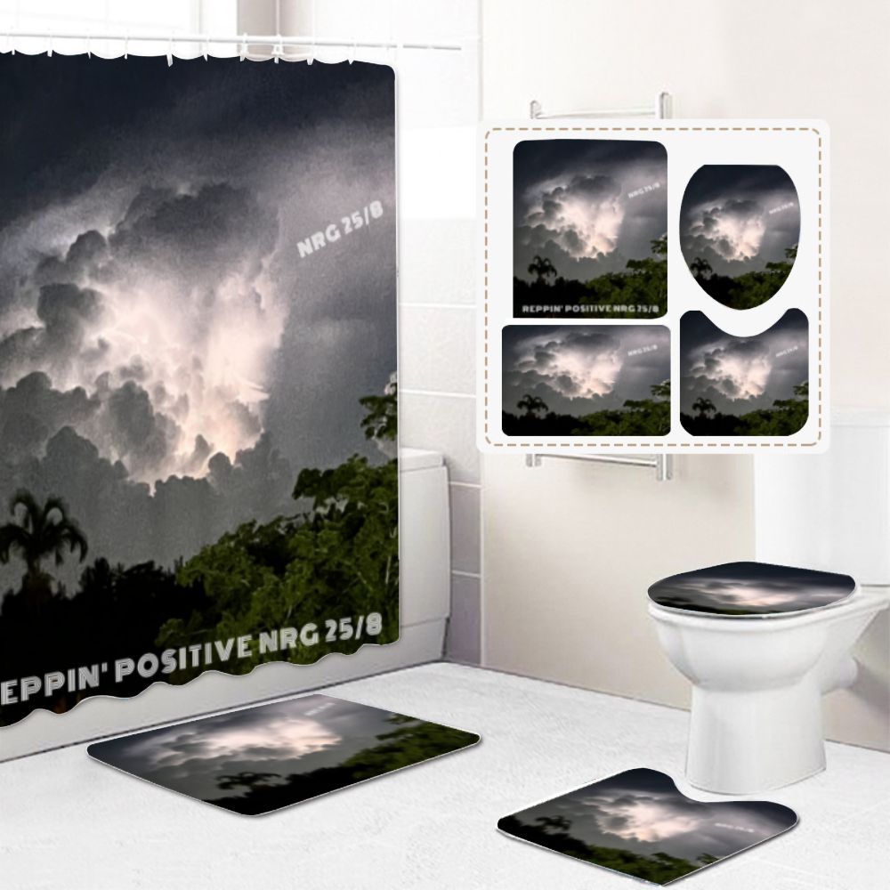 Quiet Messages ~ 4-Piece Shower Curtain Sets
