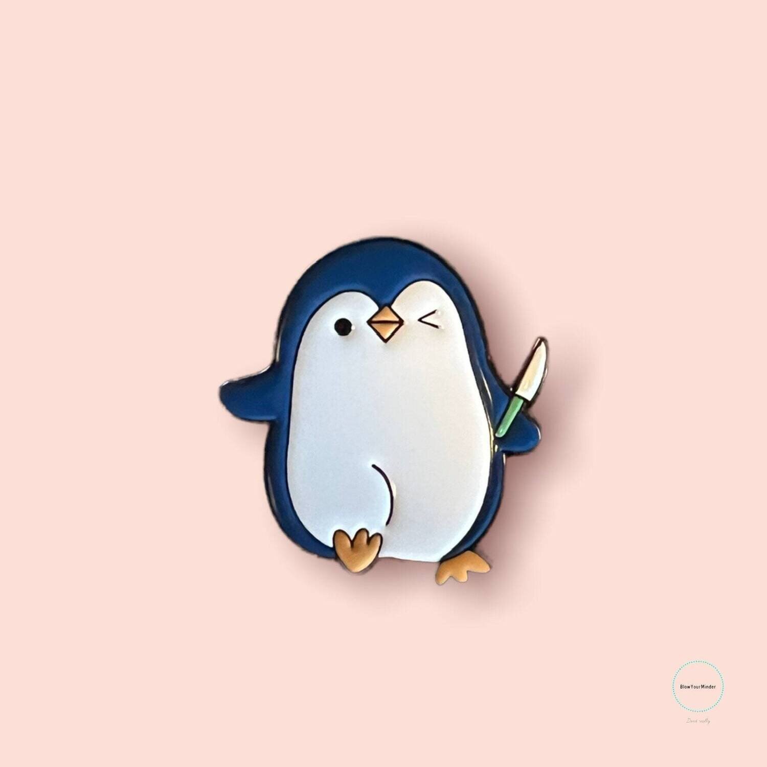 Violent Penguin - Knife - Snarky - Needle Minder - Pin - Magnet