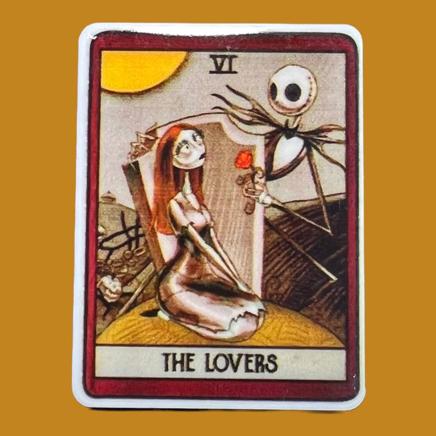 The Lovers - Jack - Sally - Nightmare Before Christmas - NBC - Tarot Card - Psychic - Acrylic - Needle Minder - Pin - Magnet