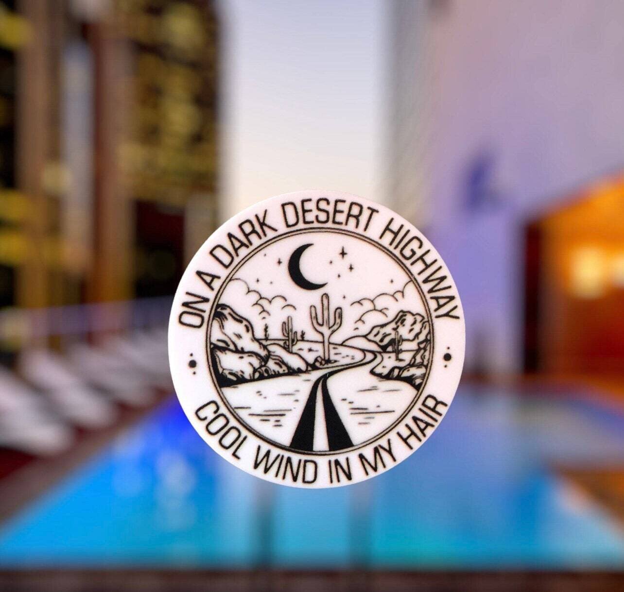 Hotel California - Dark Desert Highway - Lyrics - Music - Acrylic - Needle Minder - Pin - Magnet