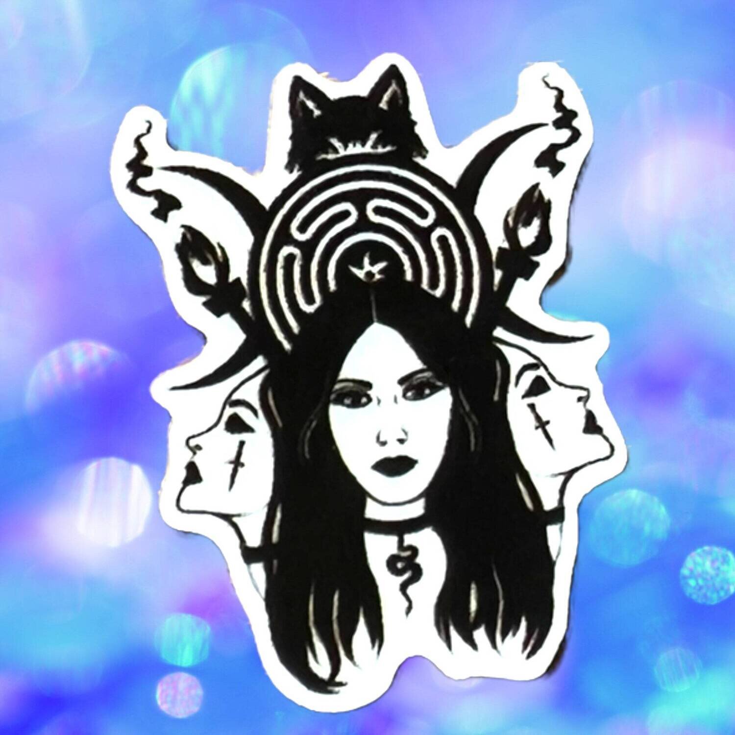 Witchy - Moon Phase - Three - Past Present Future - Acrylic - Needle Minder - Pin - Magnet